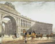 Beggrov Karl Petrovich View of the Arch of the General Staff Building from Palace Square  - Hermitage